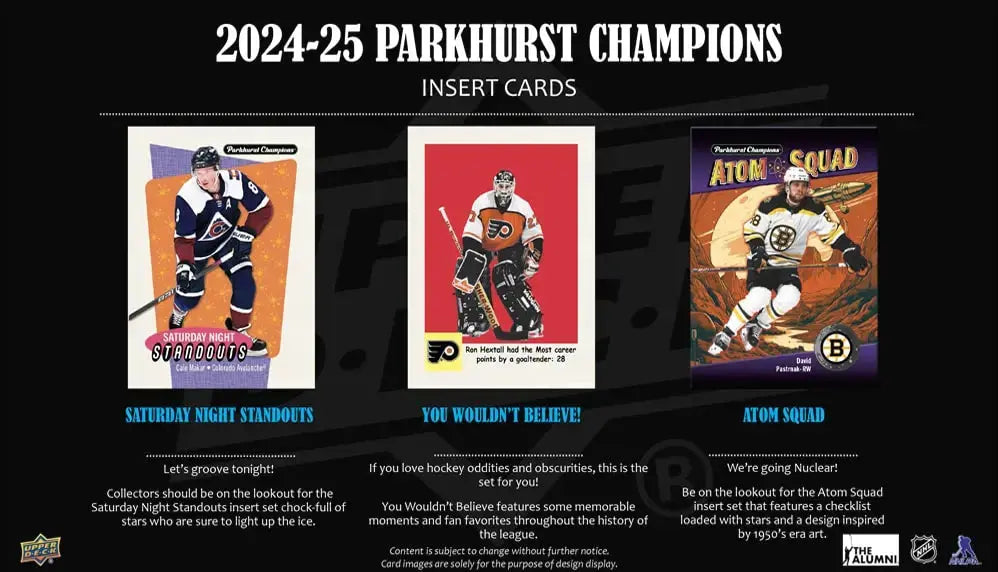 2024-25 Upper Deck Parkhurst Champions Hockey Hobby Pack (Single Pack Sales) 
