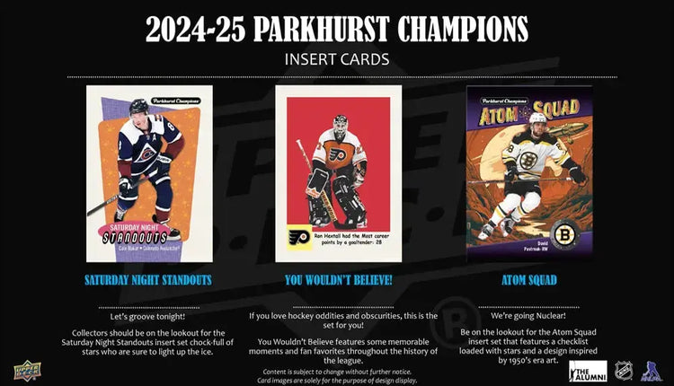 2024-25 Upper Deck Parkhurst Champions Hockey Hobby Pack (Single Pack Sales) 
