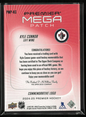 2024-25 Upper Deck Premier Commemorative Logo Mega Patch Kyle Connor 1/4 