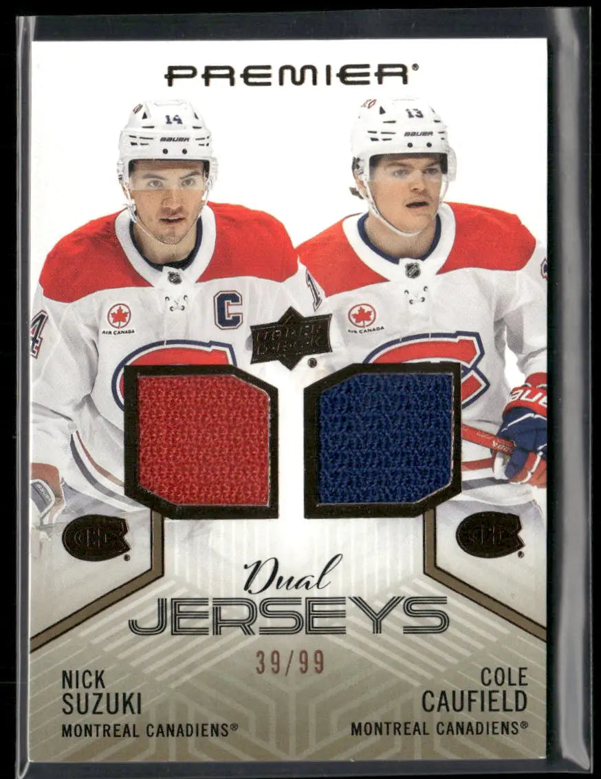 2024-25 Upper Deck Premier Dual Jerseys Patch Suzuki Caufield /99 