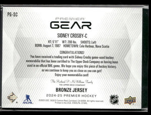 2024-25 Upper Deck Premier Gear Bronze Jersey Sidney Crosby /49 