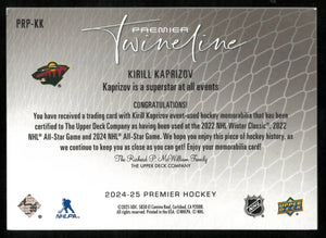 2024-25 Upper Deck Premier Hockey Twineline Kirill Kaprizov /25 
