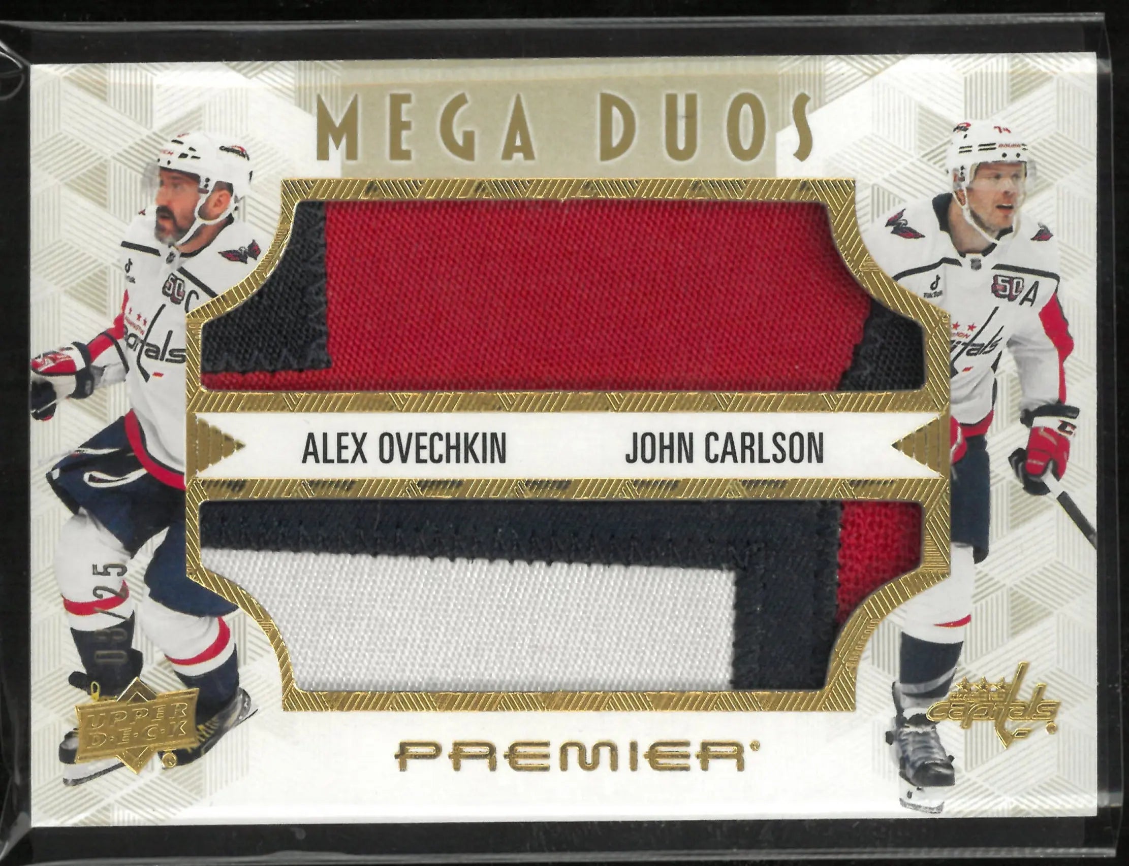 2024-25 Upper Deck Premier Mega Duos Alex Ovechkin/Josh Carlson Gold Patch 