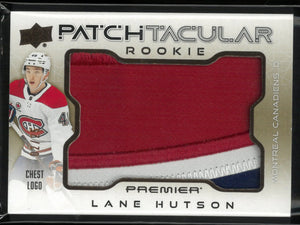 2024-25 Upper Deck Premier Patchtacular Chest Logo Rookie Lane Hutson RC 