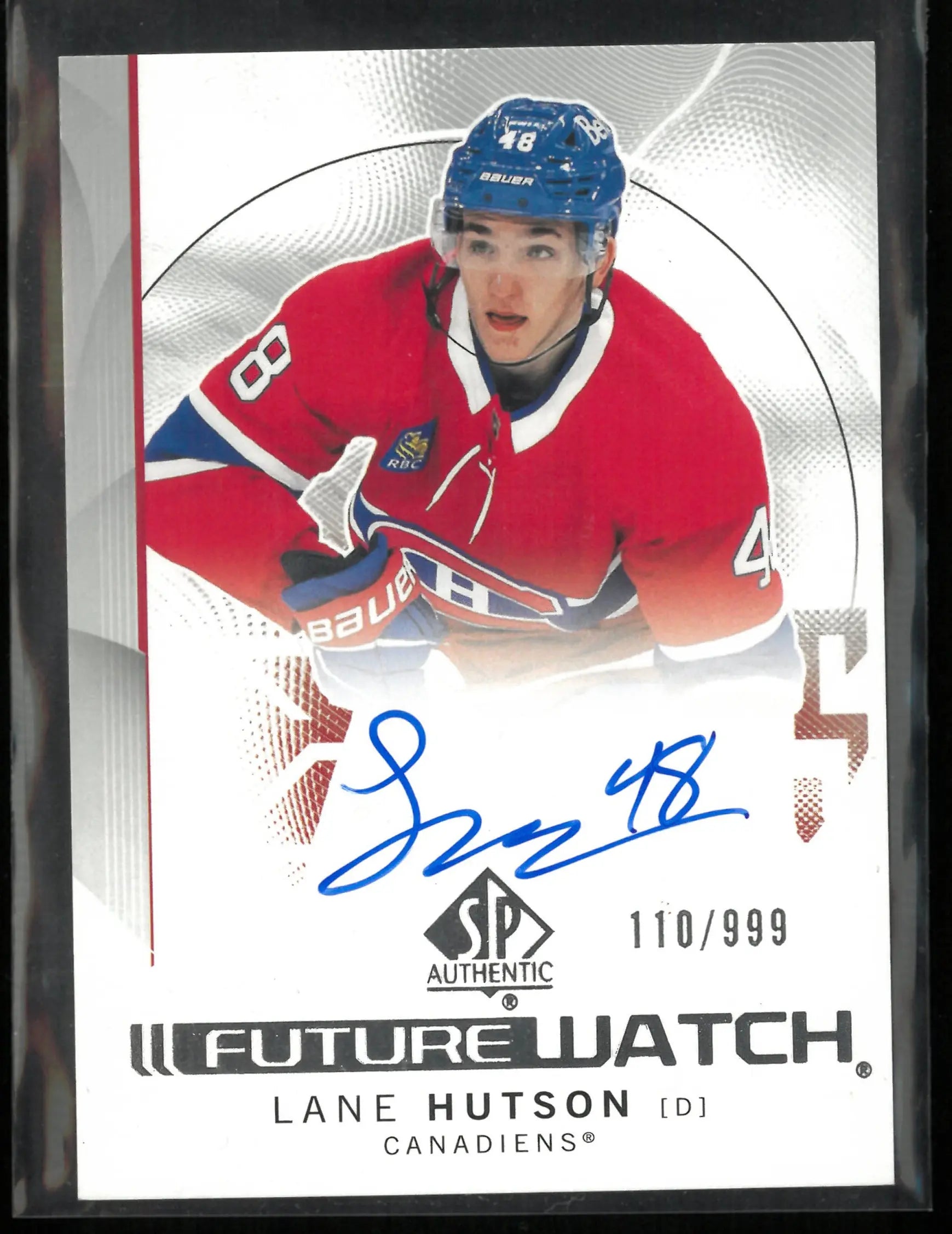 2024-25 Upper Deck SP Authentic Future Watch Lane Hutson Autograph Rookie RC /999 