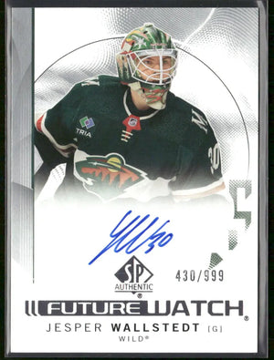 2024-25 Upper Deck SP Authentic Future Watch Rookie Auto Jesper Wallstedt /999 