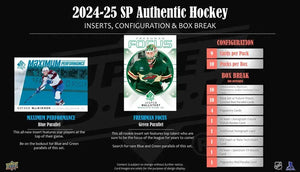 2024-25 Upper Deck SP Authentic Hockey Hobby Pack (Single Pack Sales) 
