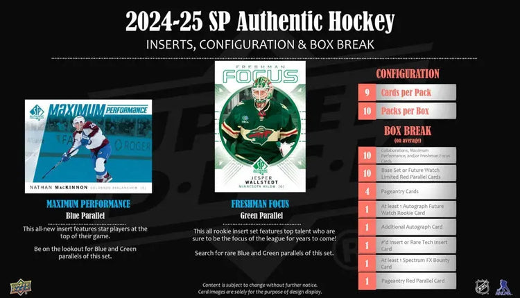 2024-25 Upper Deck SP Authentic Hockey Hobby Pack (Single Pack Sales) 