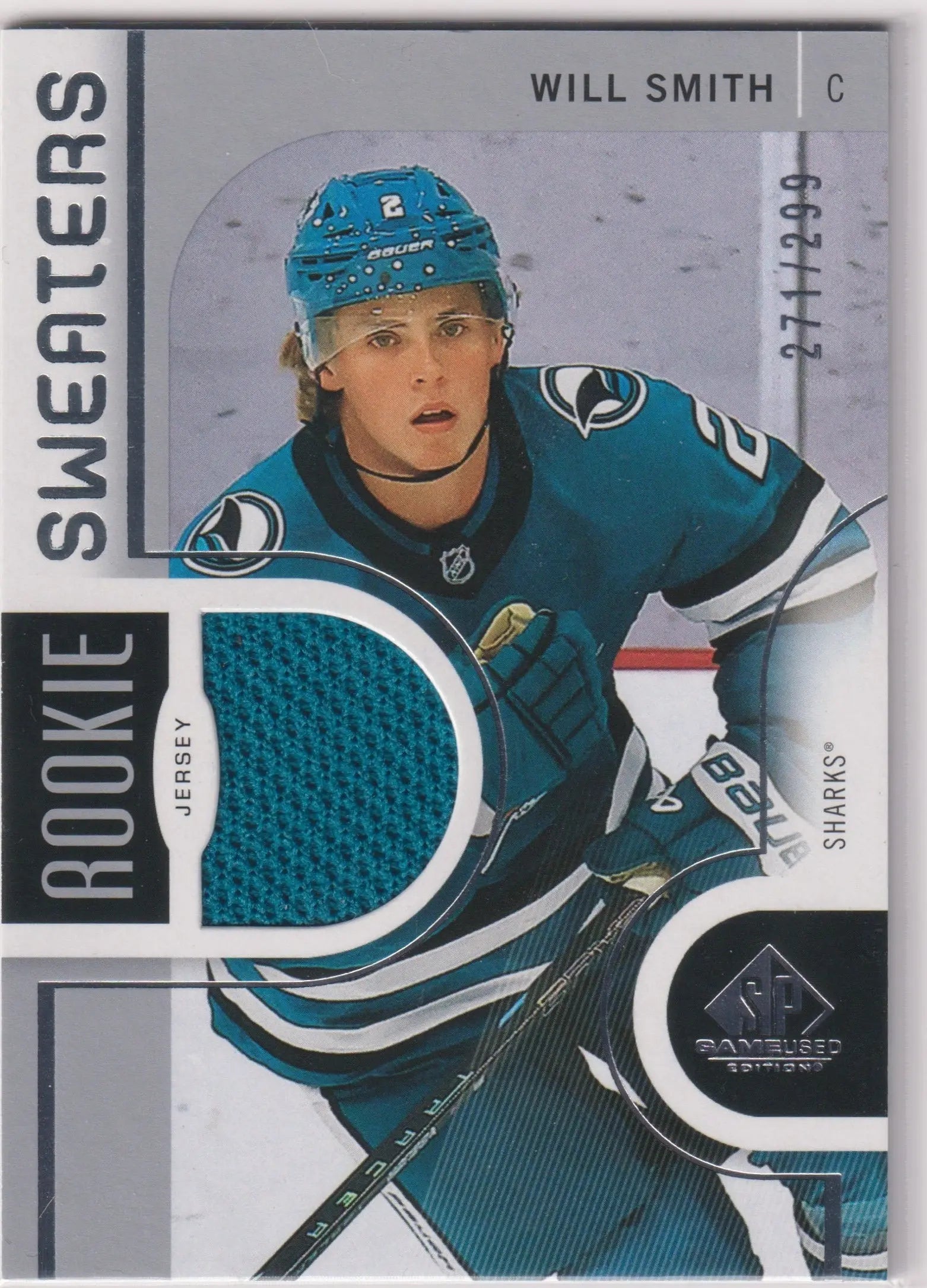 2024-25 Upper Deck SP Game Used Rookie Sweaters patch Will Smith RC 