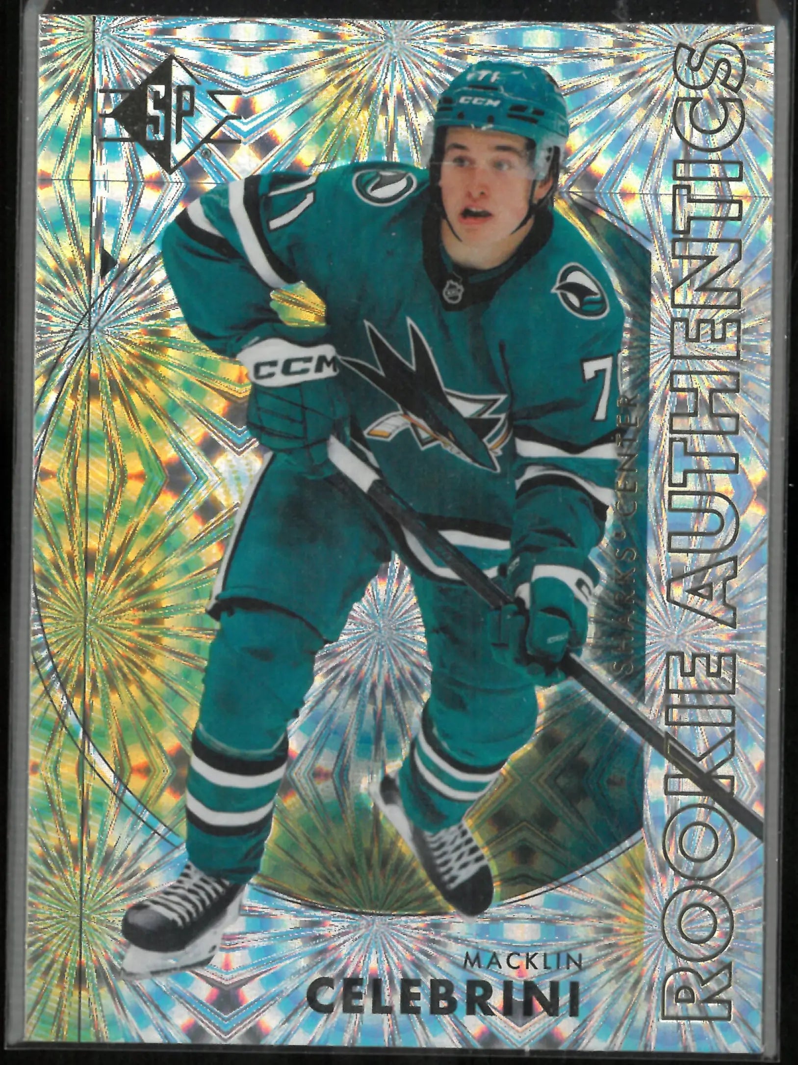2024-25 Upper Deck SP Hockey Gold Rookie Authentics Macklin Celebrini 