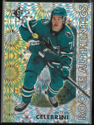 2024-25 Upper Deck SP Hockey Gold Rookie Authentics Macklin Celebrini 