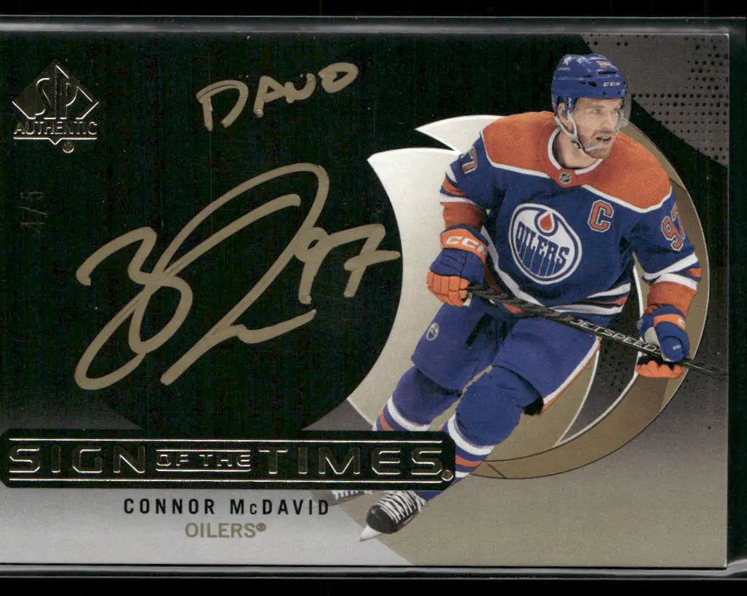 2024-25 Upper Deck SP Sign Of The Times Black Gold Auto Connor McDavid /5 