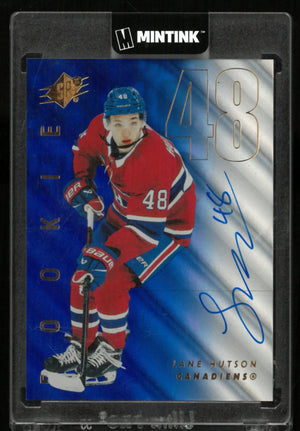 2024-25 Upper Deck SPx Lane Hutson Blue Auto Rookie RC 