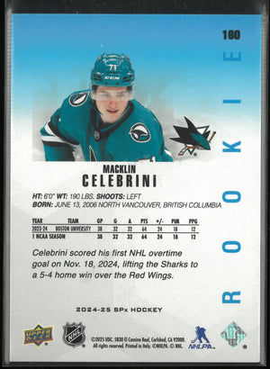2024-25 Upper Deck SPx Rookie Macklin Celebrini RC 