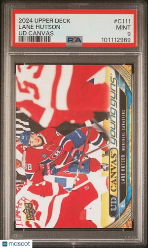 2024-25 Upper Deck Series 1 UD Canvas Young Guns RC Lane Hutson PSA 9 
