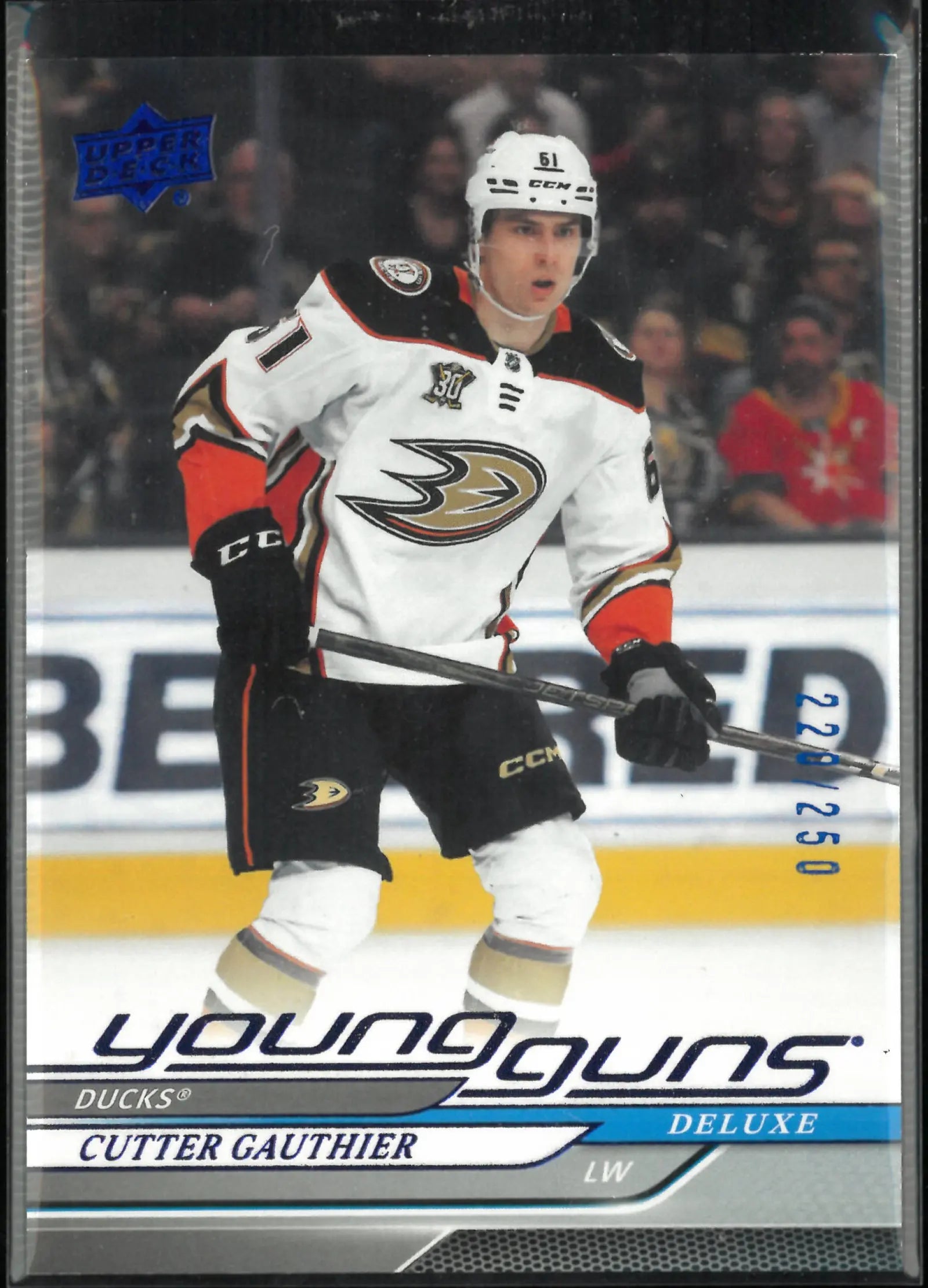 2024-25 Upper Deck Series 1 Young Guns Rookie Cutter Gauthier Deluxe /250 RC 