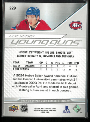 2024-25 Upper Deck Series 1 Young Guns Rookie Lane Hutson RC 