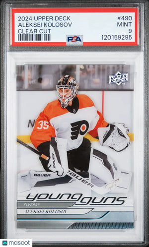 2024-25 Upper Deck Series 2 Aleksei Kolosov Young Guns RC Clear Cut PSA 9 