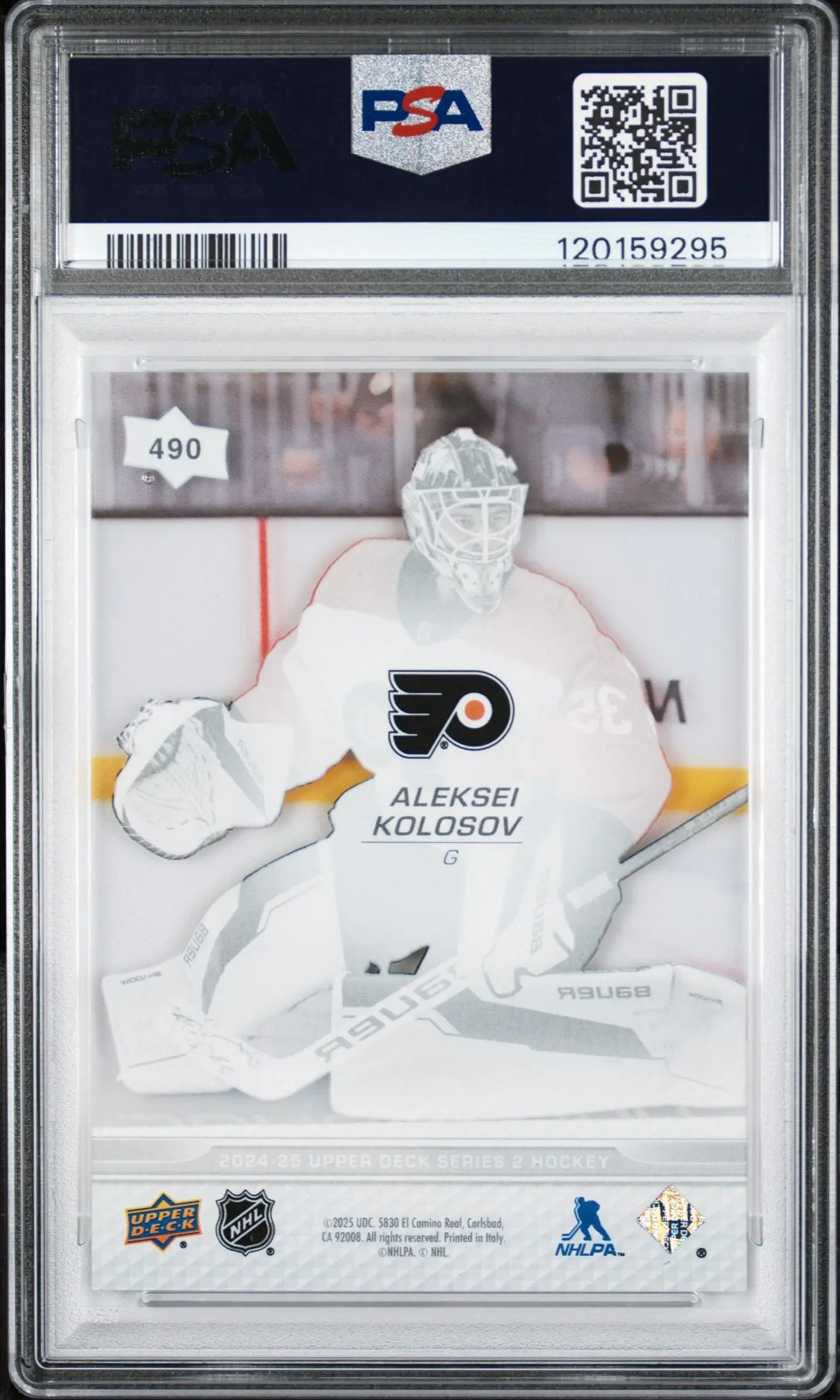 2024-25 Upper Deck Series 2 Aleksei Kolosov Young Guns RC Clear Cut PSA 9 