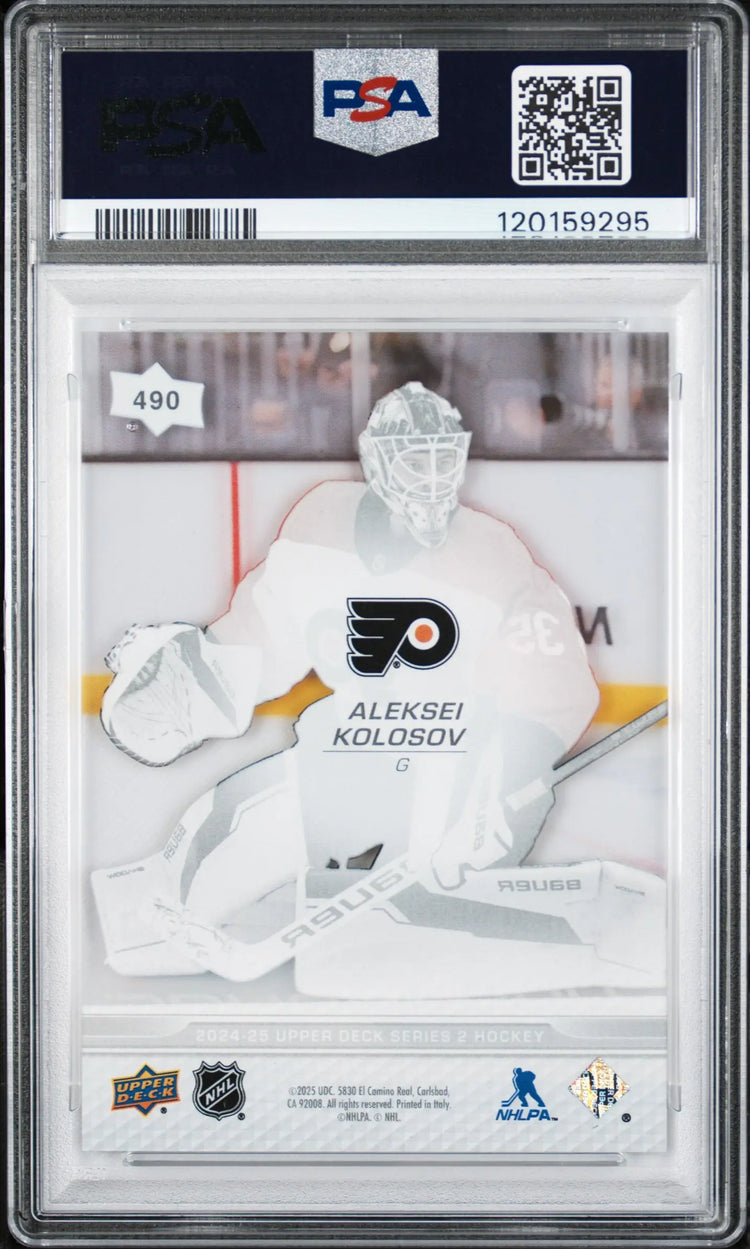 2024-25 Upper Deck Series 2 Aleksei Kolosov Young Guns RC Clear Cut PSA 9 
