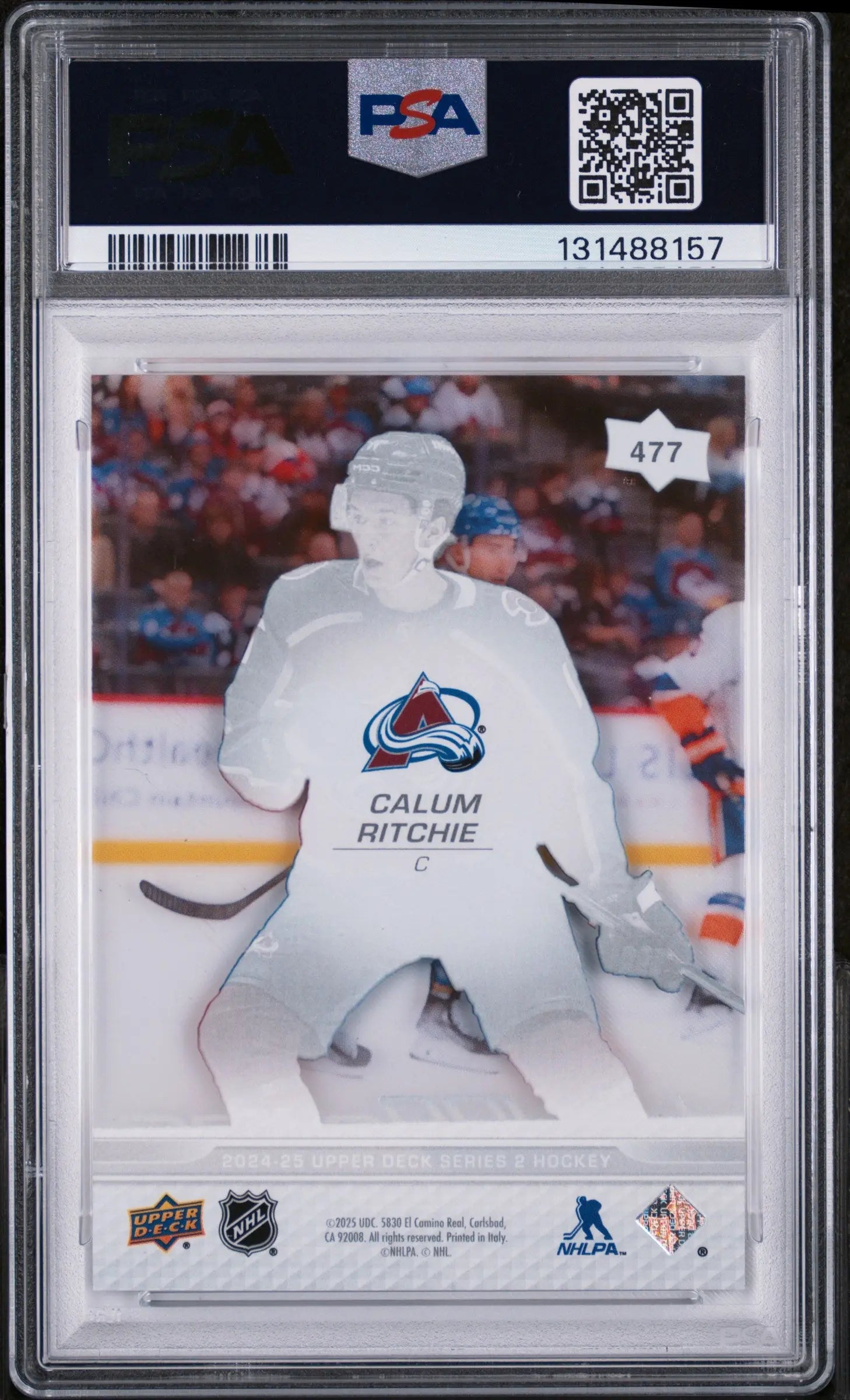 2024-25 Upper Deck Series 2 Calum Ritchie Young Guns RC Clear Cut PSA 10 