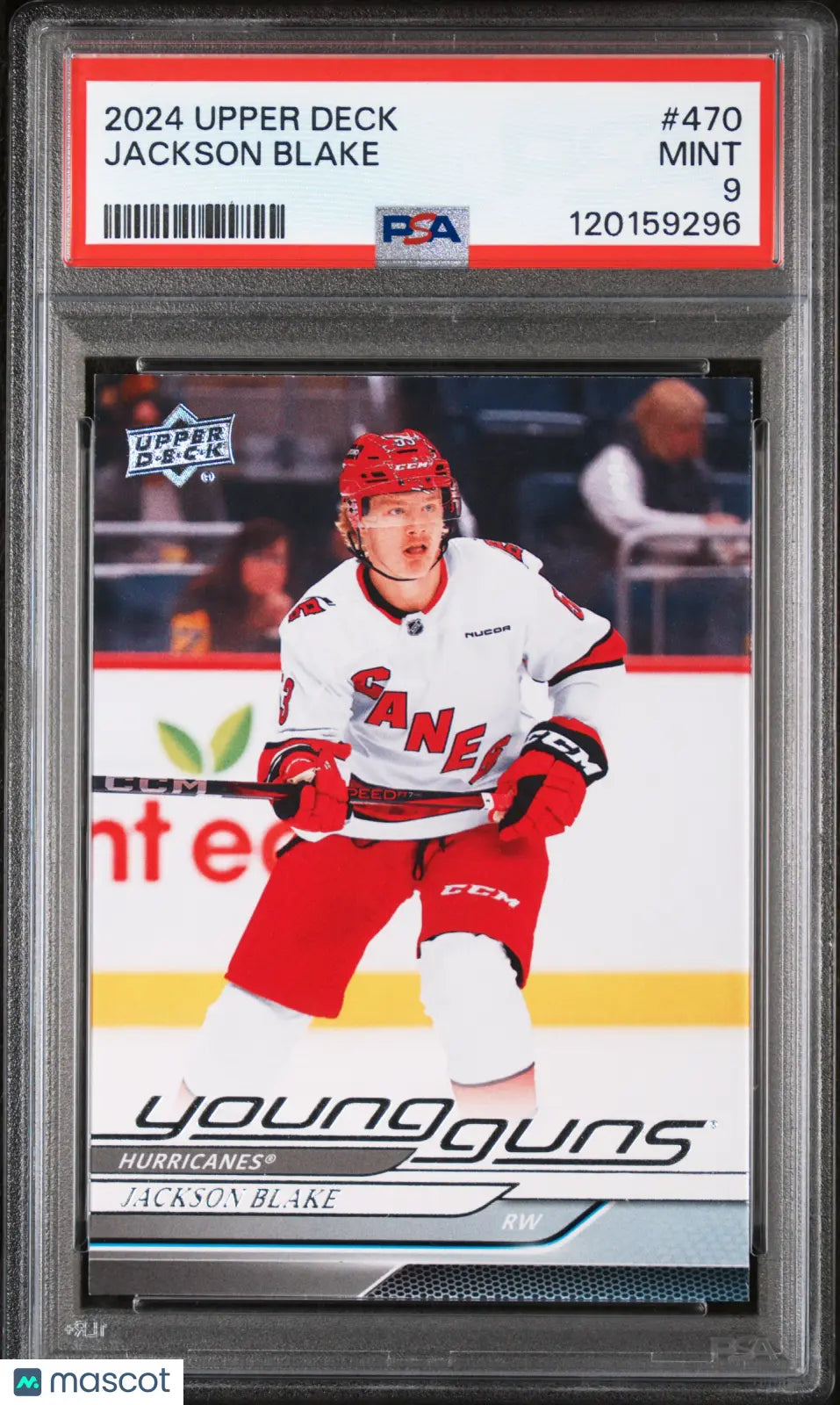 2024-25 Upper Deck Series 2 Hockey Jackson Blake Young Guns RC PSA 9 