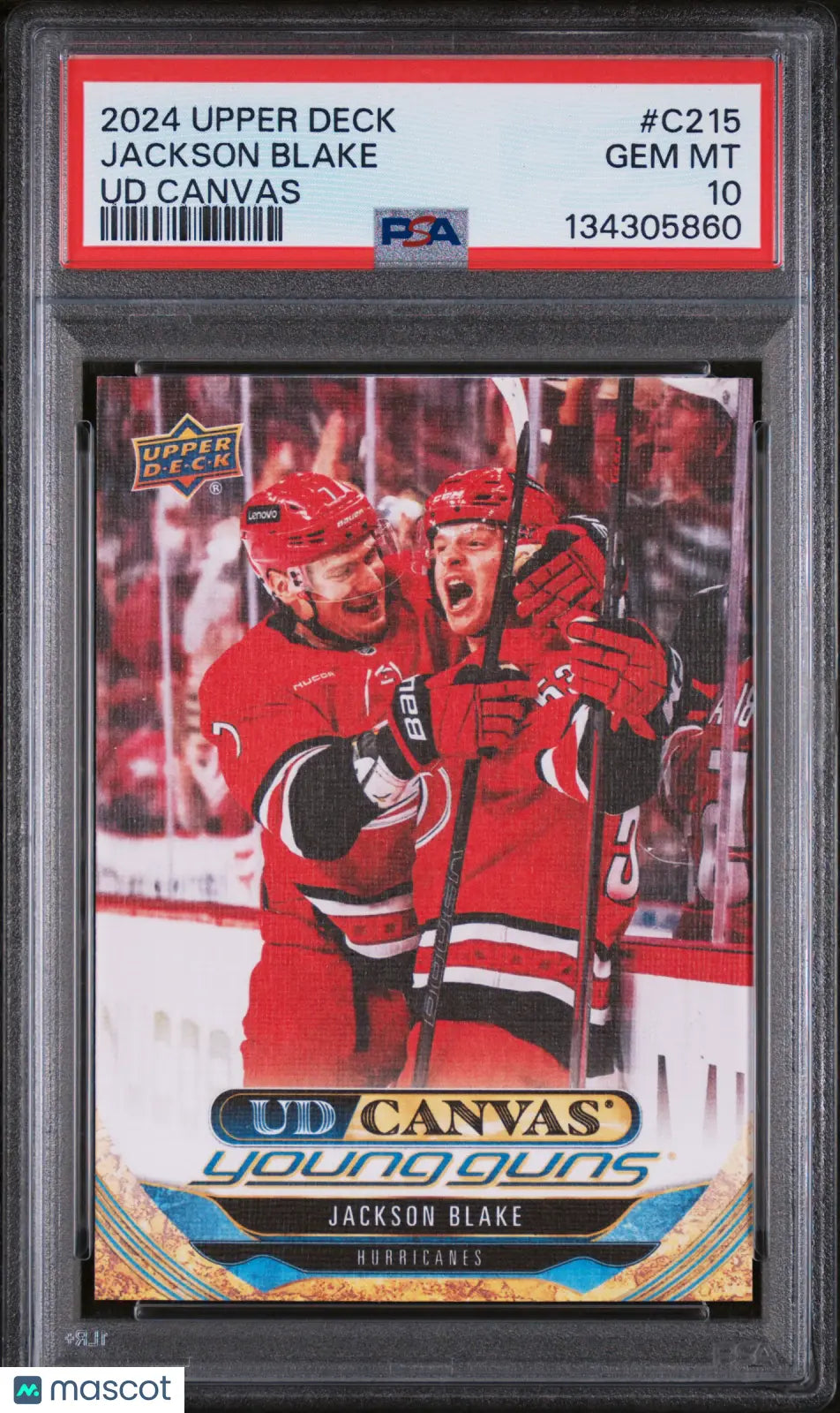 2024-25 Upper Deck Series 2 UD Canvas Young Guns RC Jackson Blake #C215 PSA 10 