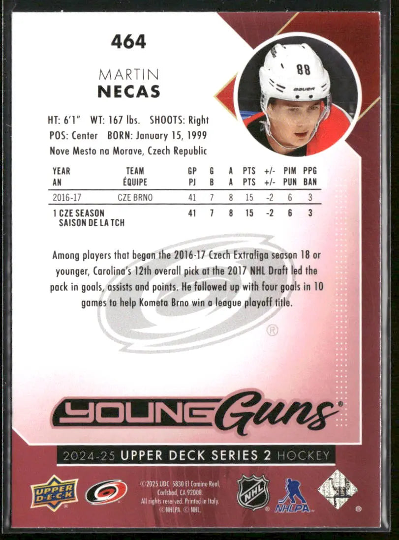 2024-25 Upper Deck Series 2 UD Exclusive Renewed Young Guns Martin Necas /100 