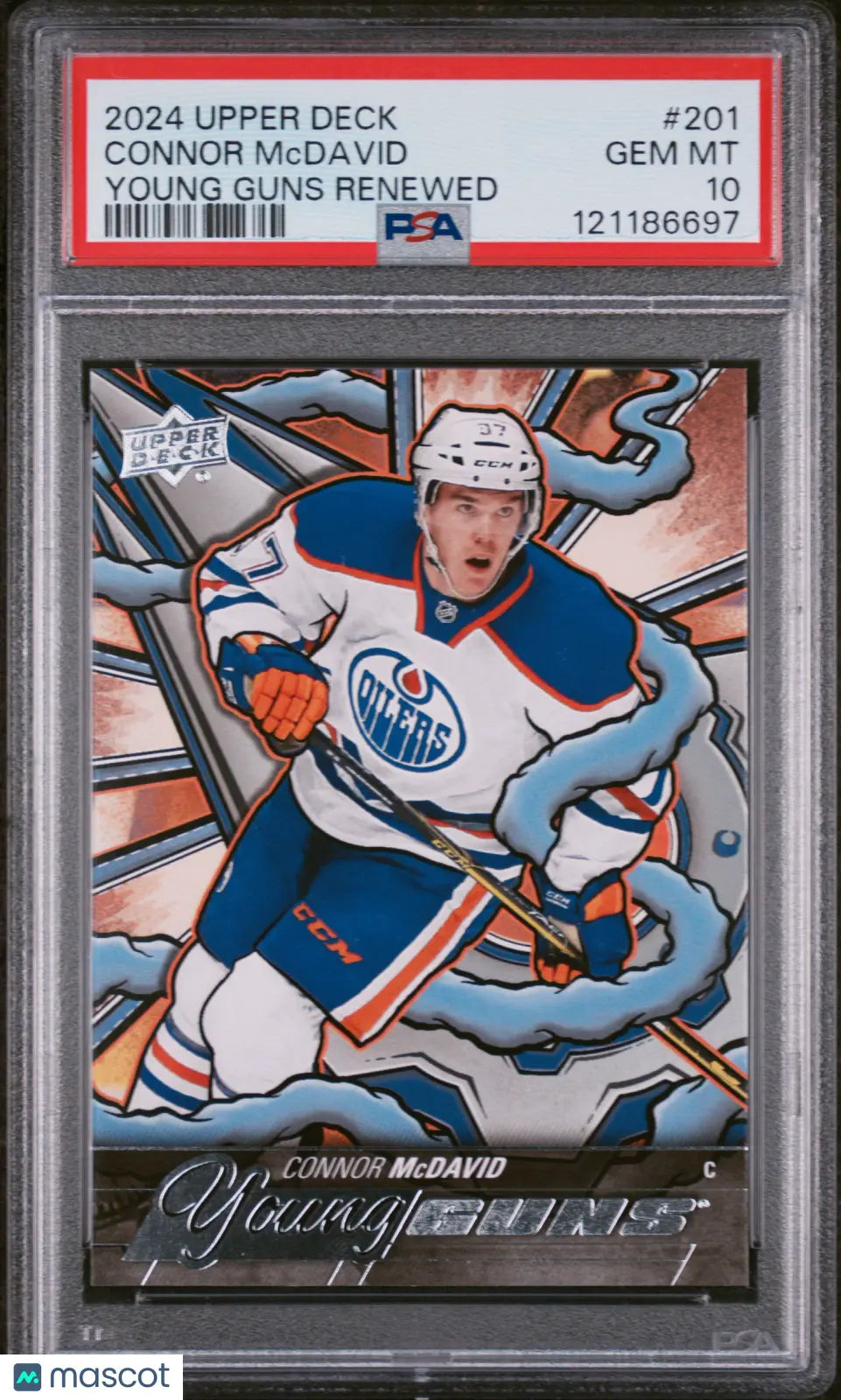 2024-25 Upper Deck Series Two Young Guns Renewed Connor McDavid #201 PSA 10 