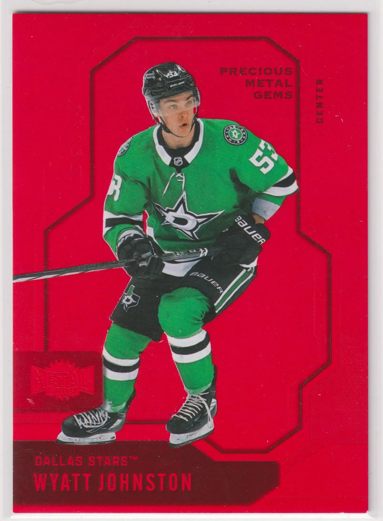 2024-25 Upper Deck Skybox Metal Universe Wyatt Johnston Red PMG /100 