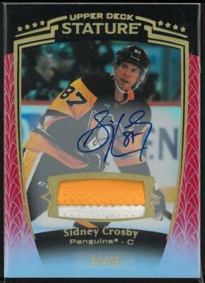 2024-25 Upper Deck Stature Autograph Patch Sidney Crosby Red /25 