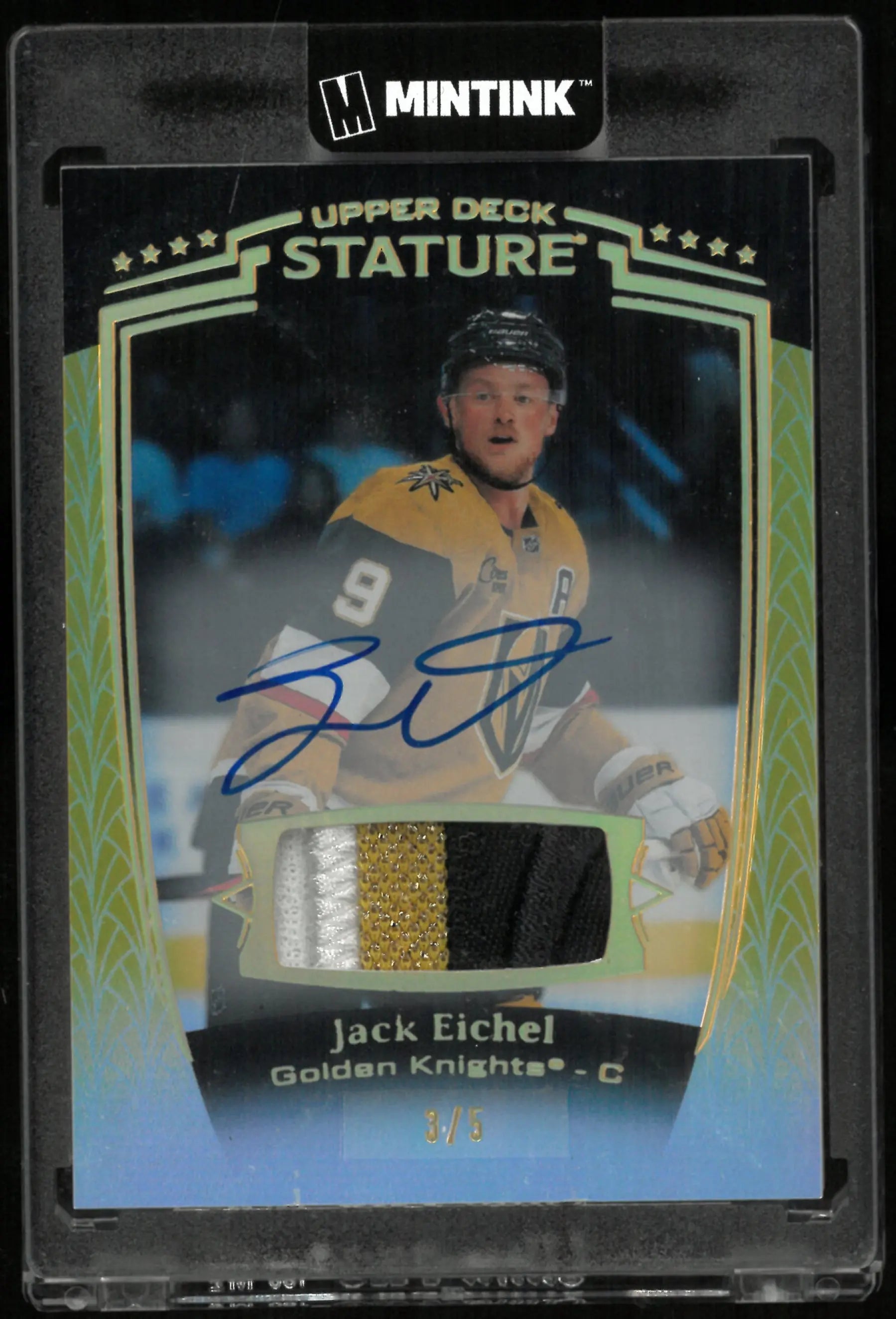 2024-25 Upper Deck Stature Premium Autograph Gold Jack Eichel Auto Patch /5 