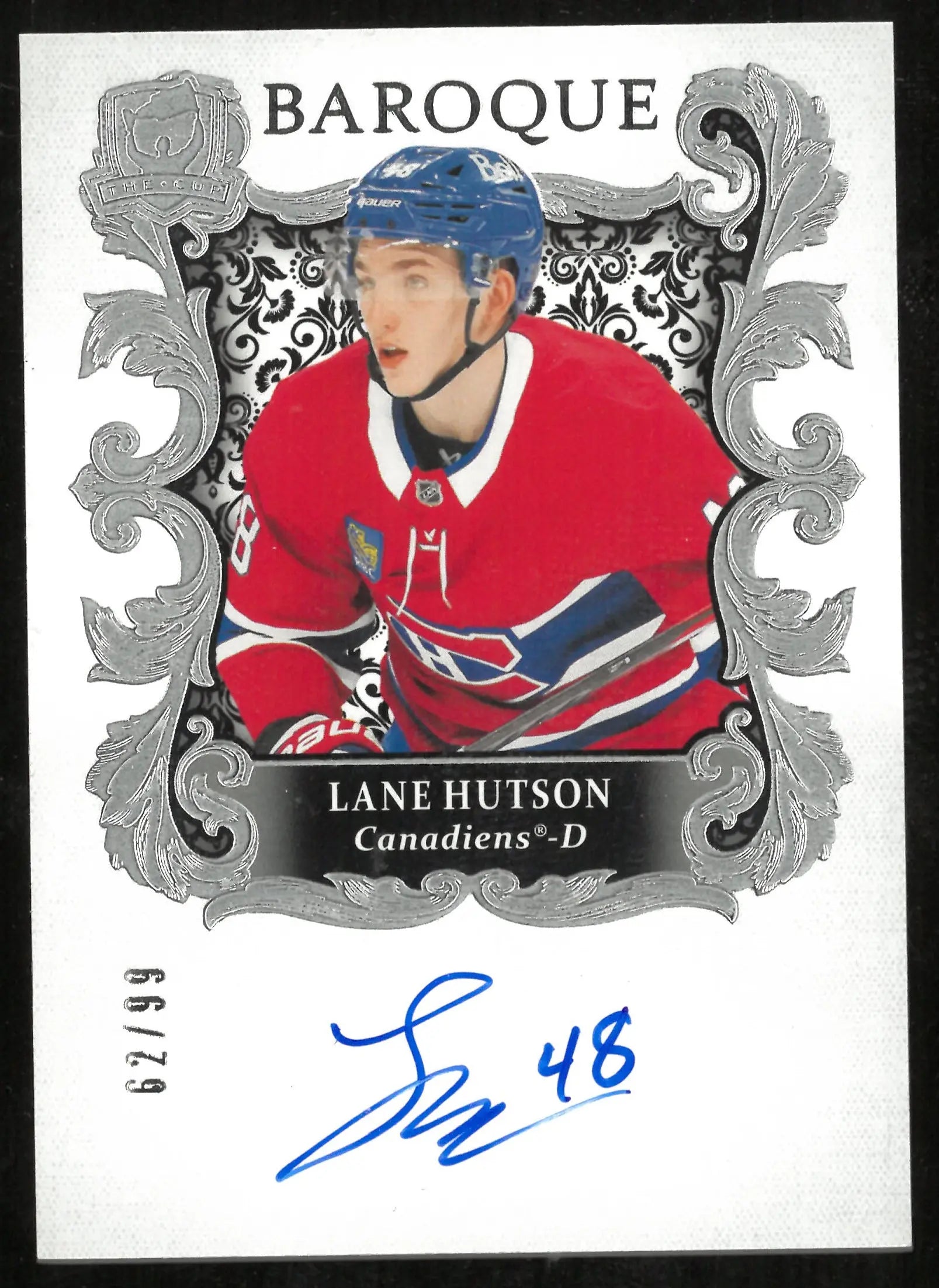 2024-25 Upper Deck The Cup Baroque Rookie Auto Lane Hutson /99 