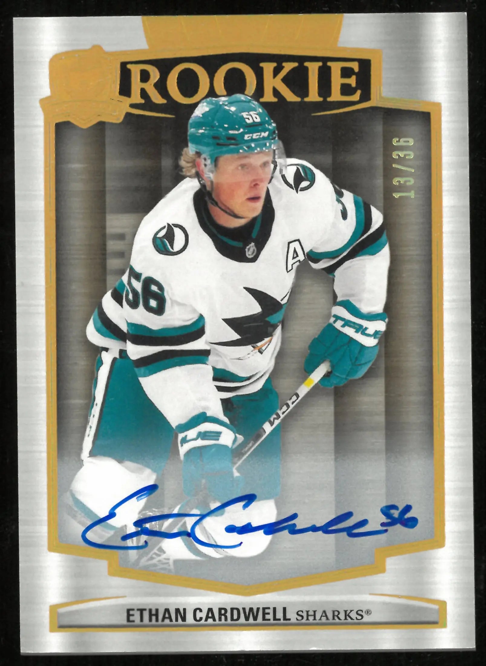 2024-25 Upper Deck The Cup Gold Spectrum Rookie Auto Ethan Cardwell /36 