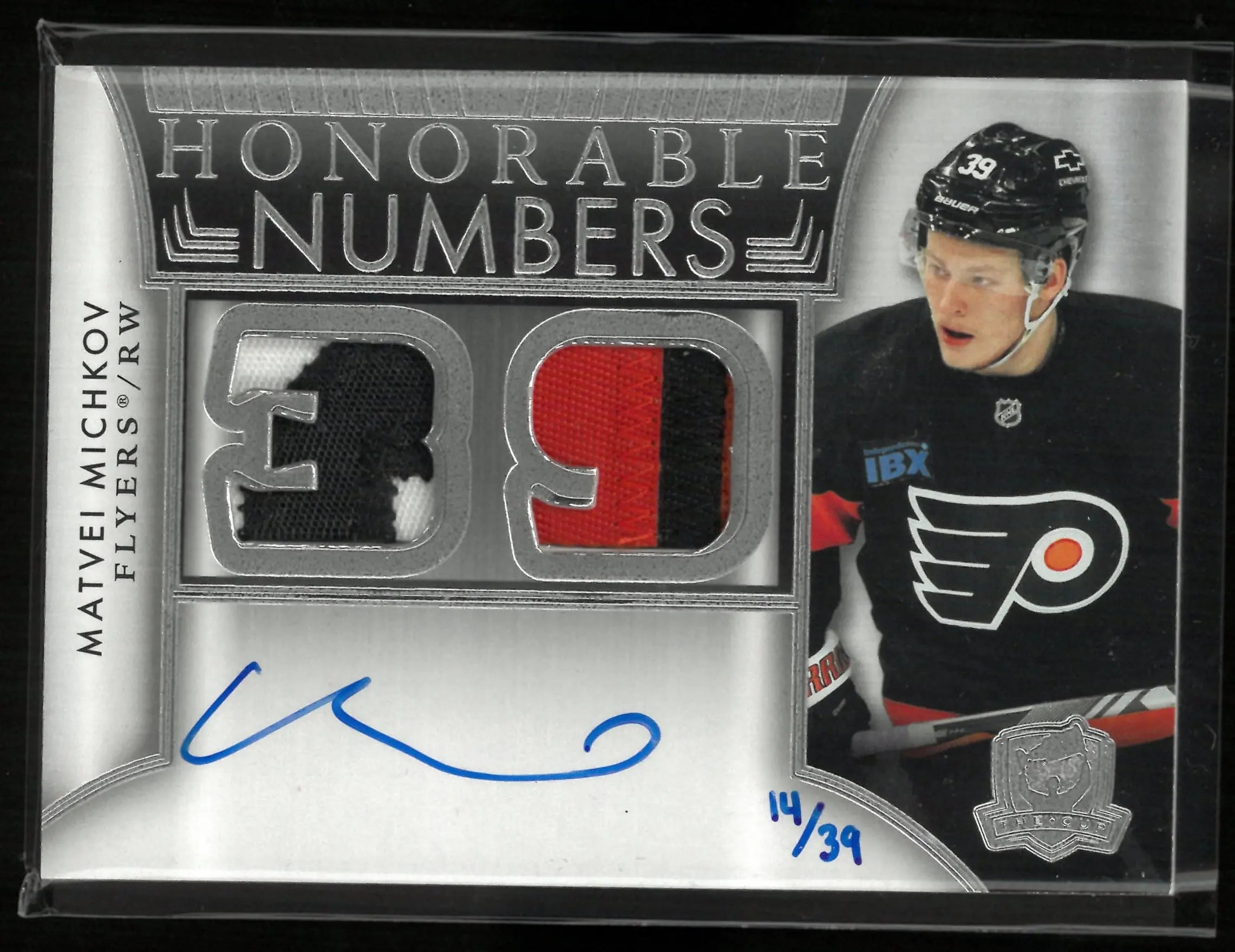 2024-25 Upper Deck The Cup Honorable Numbers Matvei Michkov Patch Auto /39 