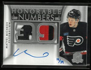 2024-25 Upper Deck The Cup Honorable Numbers Matvei Michkov Patch Auto /39 