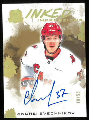 2024-25 Upper Deck The Cup Inked Impressions Andrei Svechnikov /50 