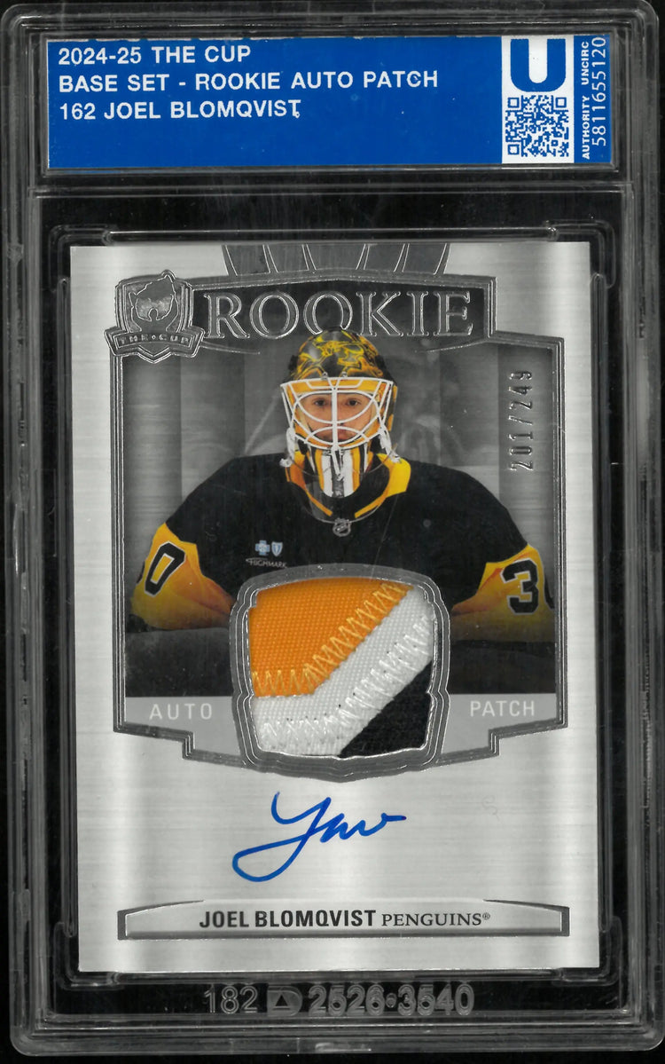 2024-25 Upper Deck The Cup Joel Blomqvist RC Rookie Patch Auto /249 