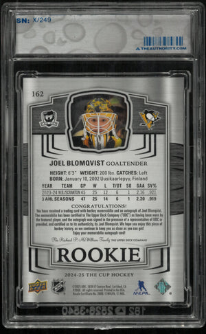 2024-25 Upper Deck The Cup Joel Blomqvist RC Rookie Patch Auto /249 