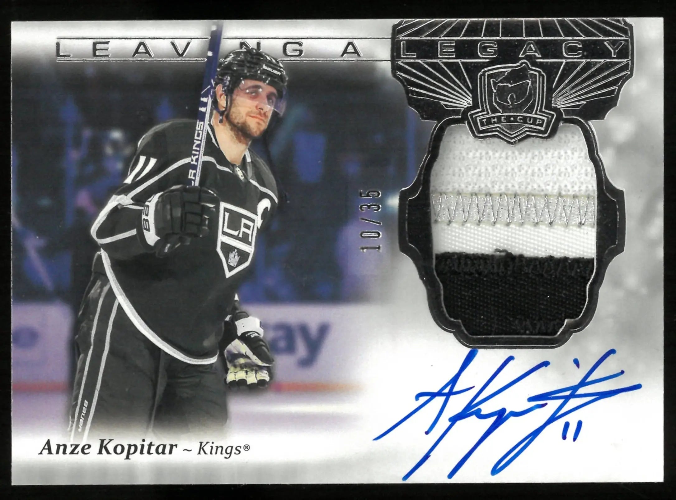 2024-25 Upper Deck The Cup Leaving A Legacy Patch Auto Anze Kopitar /35 