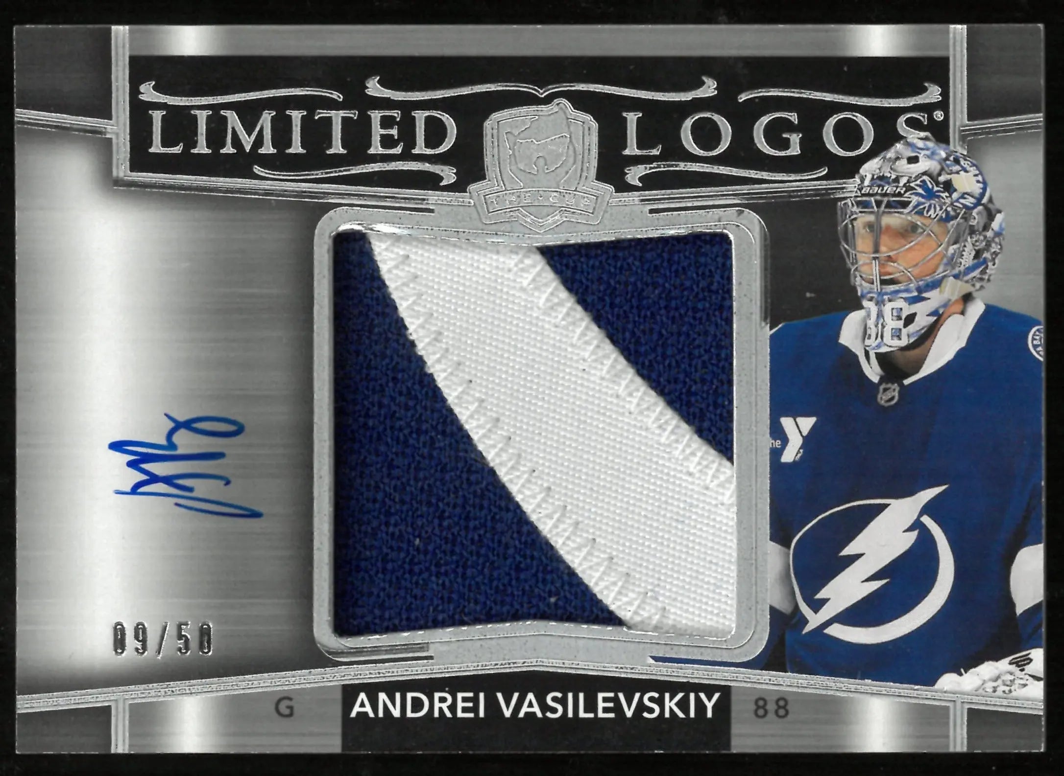 2024-25 Upper Deck The Cup Limited Logos Patch Auto Andrei Vasilevsky /50 