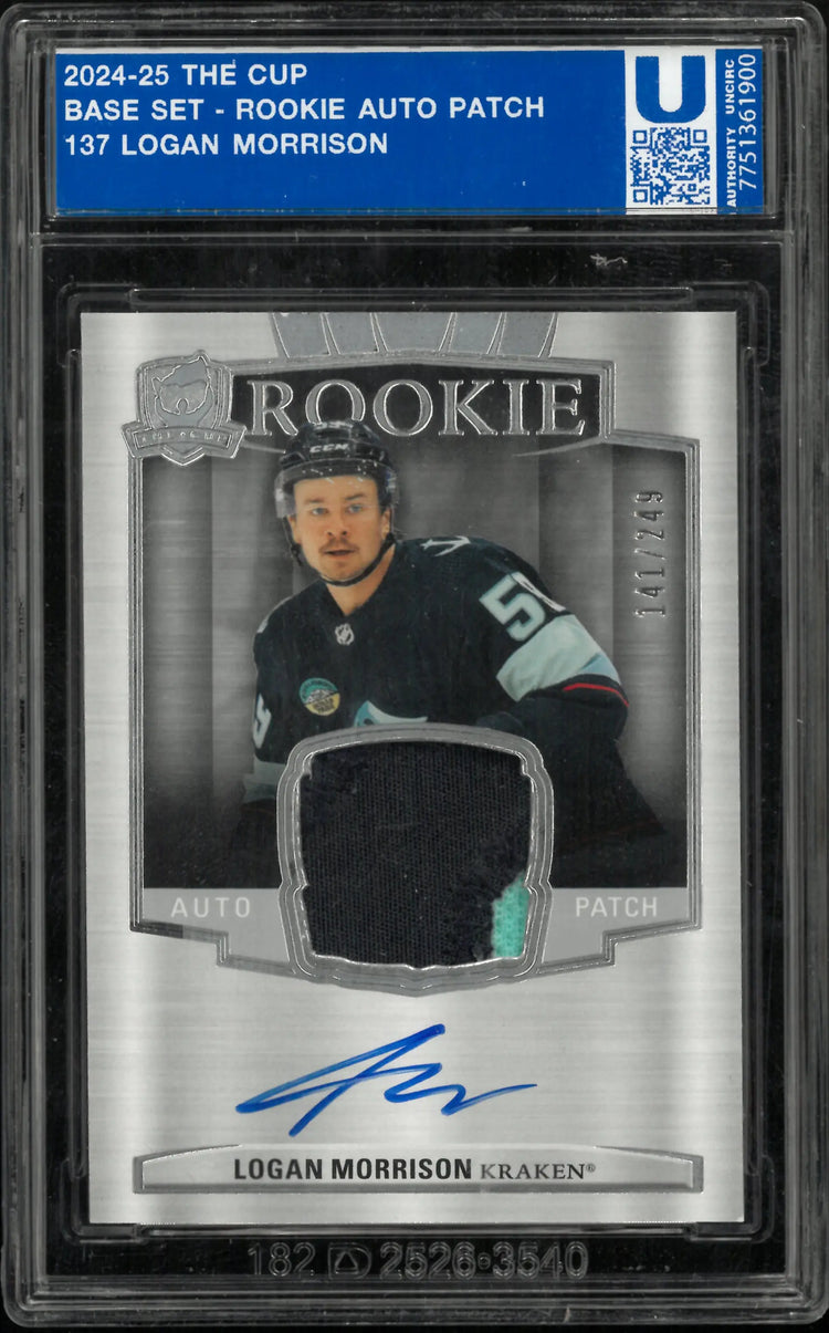 2024-25 Upper Deck The Cup Logan Morrison RC Rookie Patch Auto /249 