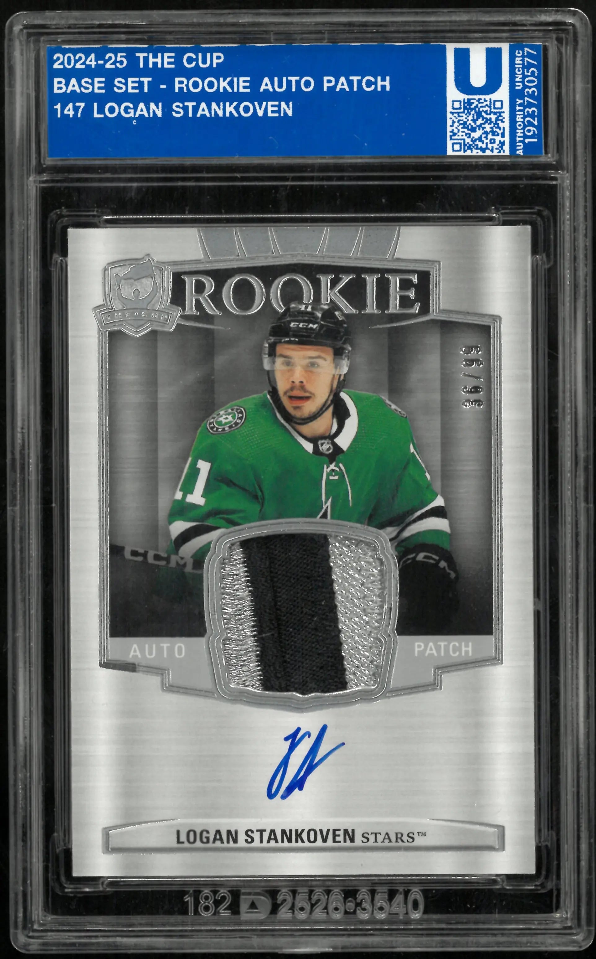 2024-25 Upper Deck The Cup Logan Stankoven RC Rookie Patch Auto /99 