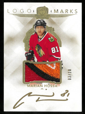 2024-25 Upper Deck The Cup Marian Hossa Logo Marks Patch Auto /10 