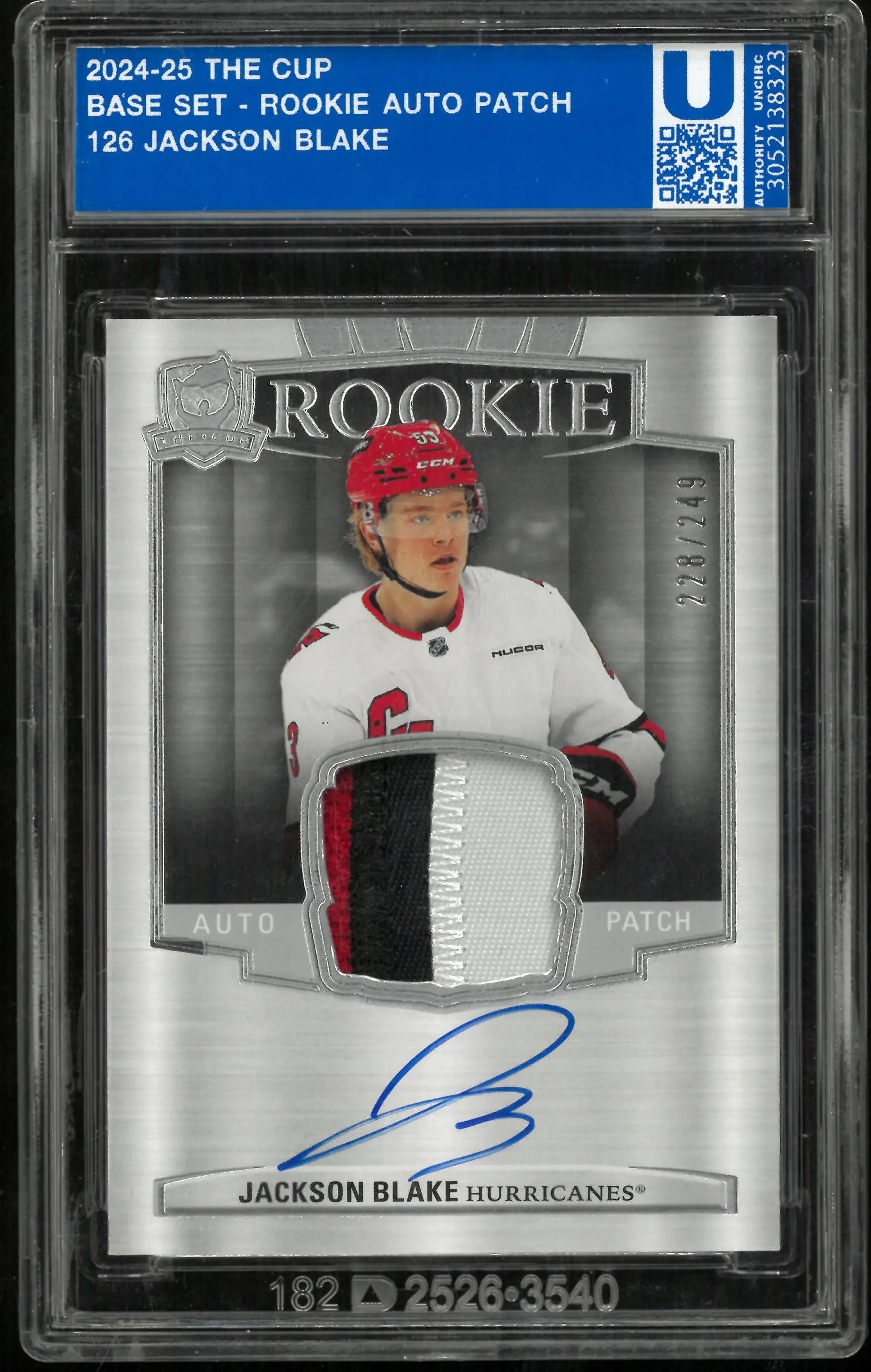 2024-25 Upper Deck The Cup Rookie Auto Patch Jackson Blake /249 