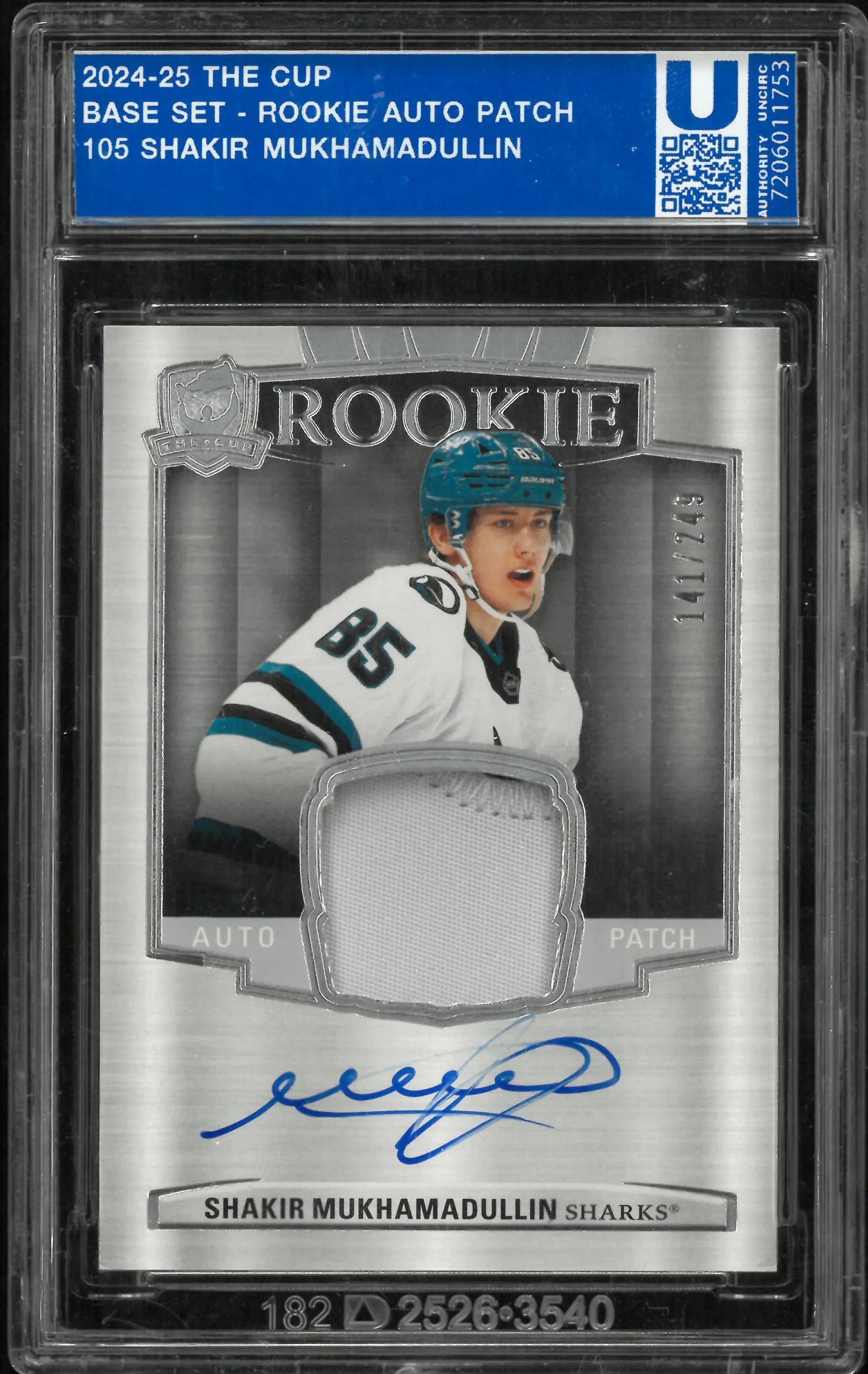 2024-25 Upper Deck The Cup Rookie Auto Patch Shakir Mukhamadullin /249 