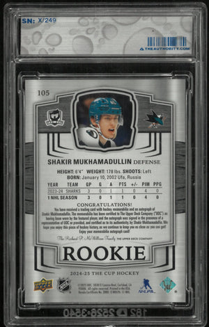 2024-25 Upper Deck The Cup Rookie Auto Patch Shakir Mukhamadullin /249 