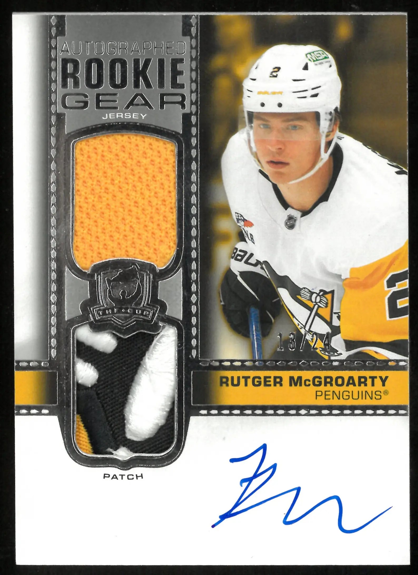 2024-25 Upper Deck The Cup Rookie Gear Patch Auto Rutger McGroarty /24 