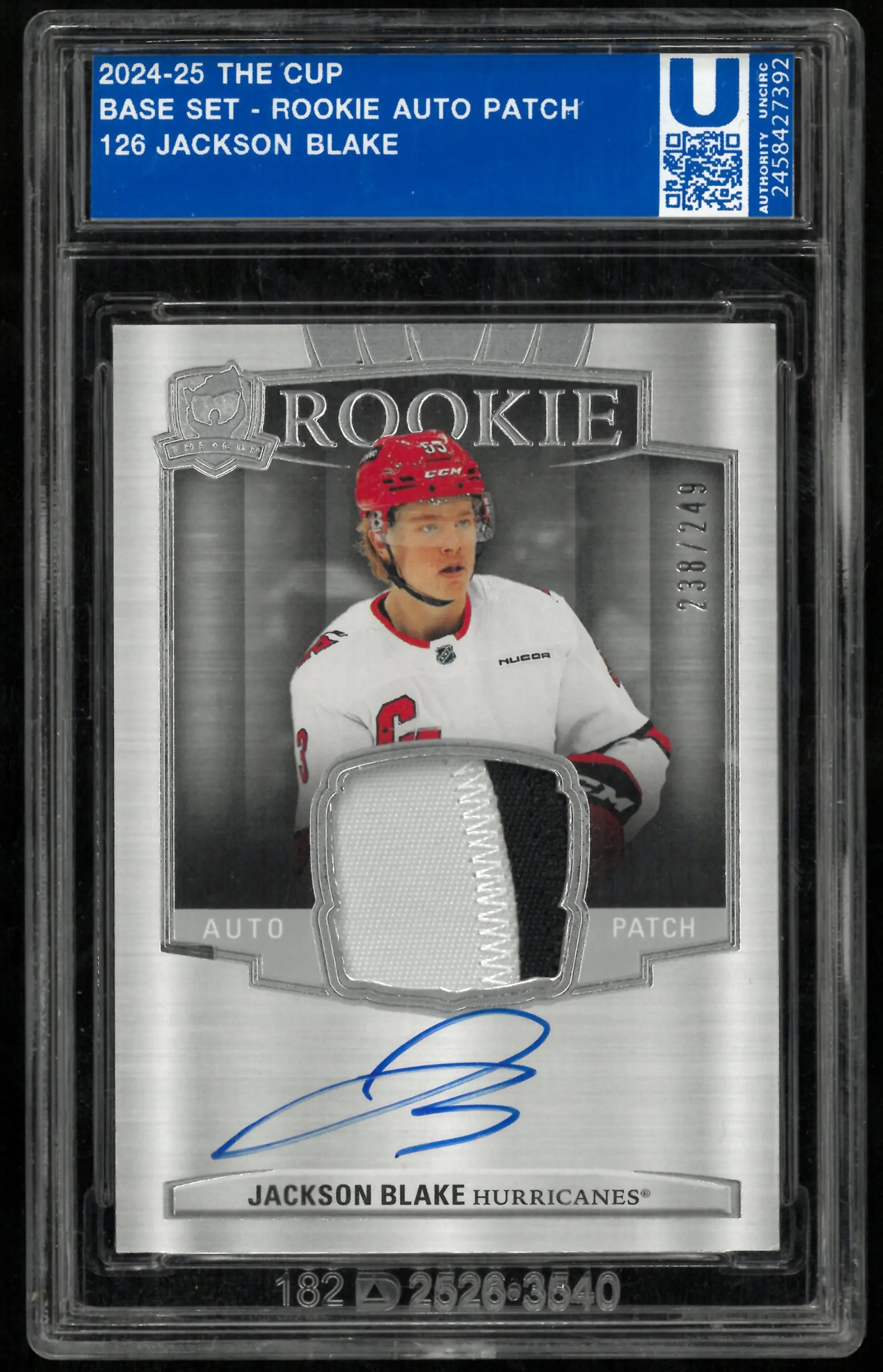2024-25 Upper Deck The Cup Rookie Patch Auto Jackson Blake /249 