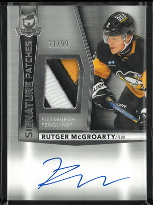 2024-25 Upper Deck The Cup Signature Patches Rutger McGroarty Autograph /99 